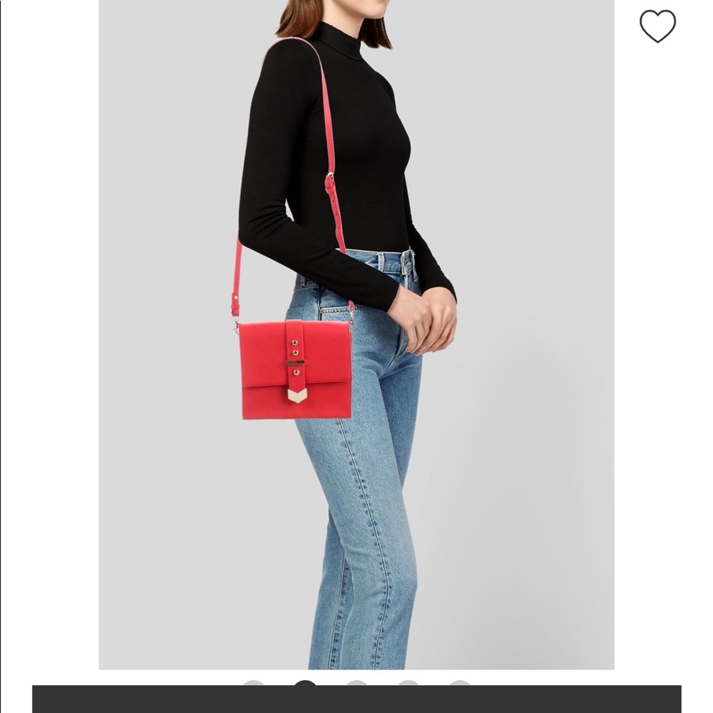 Badgley Mischka leather bright red crossbody!!